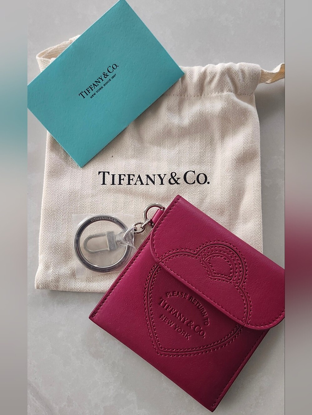 New Return To Tiffany Keychain Wallet/Coin Purse